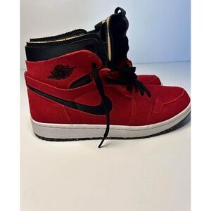 Nike Air Jordan 1 Zoom Air CMFT Crater Gym Red Black White Suede Men CT0978-600